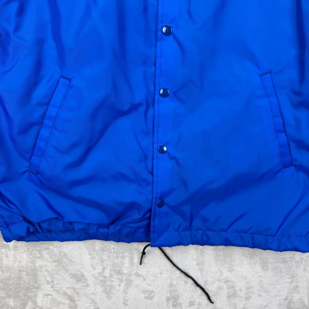 Vintage Howe Coach Jacket USA Memphis Tennessee Blue‎ Snap Mens Large